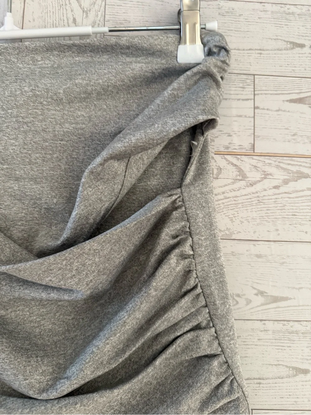 Peppermayo Gray Ruched Draped Amia Mini Skirt NWT